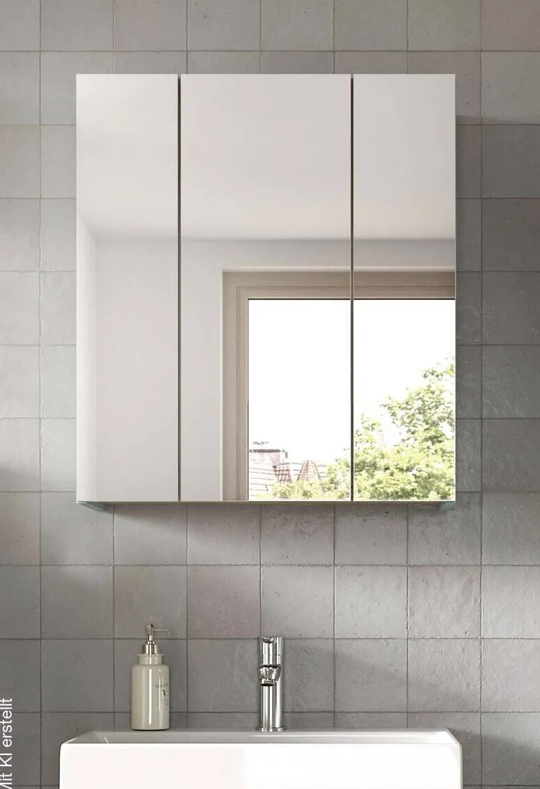 Spiegelschrank STAR Eiche Nachbildung B/H/T: ca. 60x68x19 cm