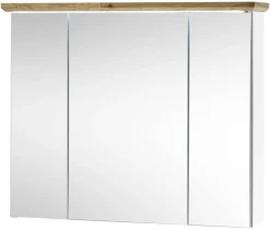 Spiegelschrank Toskana Eiche Artisan Optik weiß B/H/T: ca. 84x70x24 cm