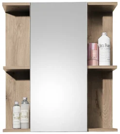 Spiegelschrank Vista Oak Eiche Viking Nachbildung schwarz matt B/H/T: ca. 60x71x20 cm