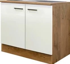 Spülenschrank Avila Magnolie matt B/H/T: ca. 100x85x60 cm