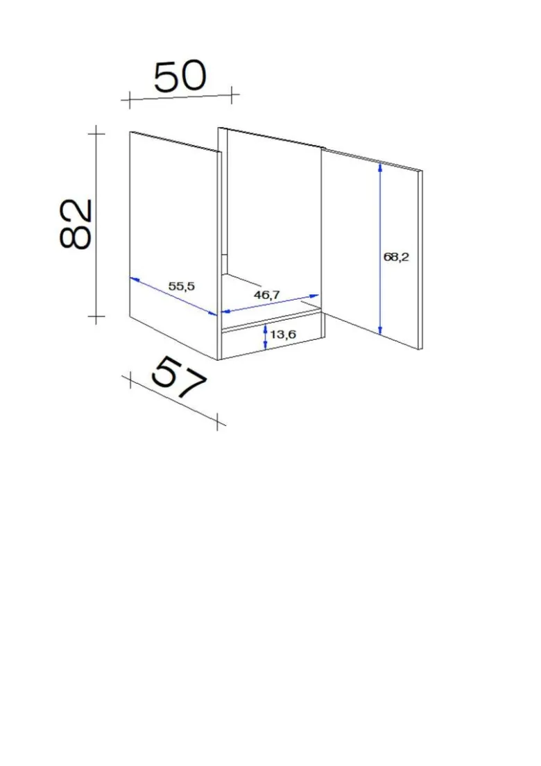 Spülenschrank Capri schwarz matt B/H/T: ca. 50x82x57 cm