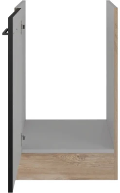 Spülenschrank Capri schwarz matt B/H/T: ca. 50x82x57 cm