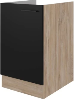 Spülenschrank Capri schwarz matt B/H/T: ca. 50x82x57 cm