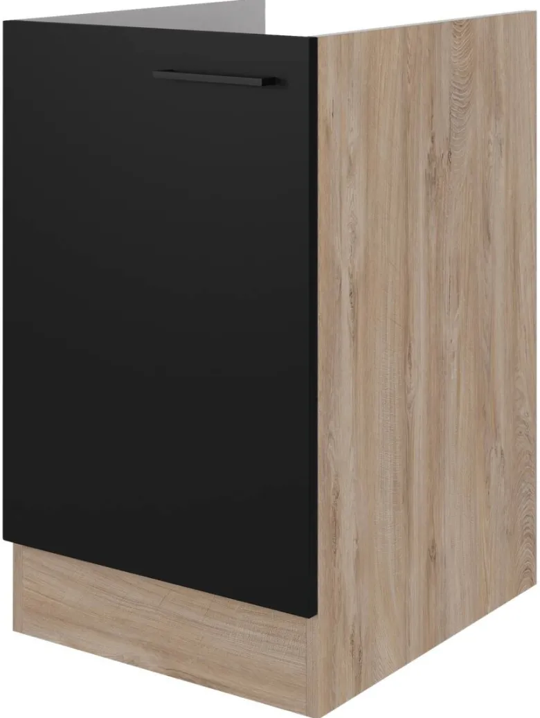 Spülenschrank Capri schwarz matt B/H/T: ca. 50x82x57 cm