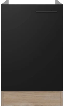 Spülenschrank Capri schwarz matt B/H/T: ca. 50x82x57 cm