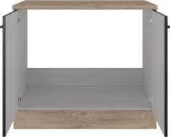 Spülenschrank Capri schwarz matt B/H/T: ca. 100x85x60 cm