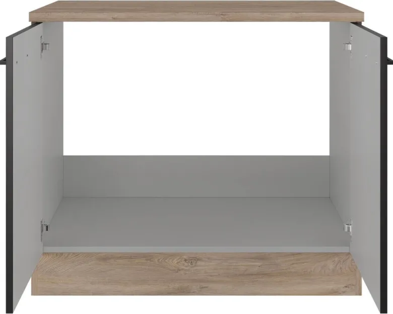 Spülenschrank Capri schwarz matt B/H/T: ca. 100x85x60 cm