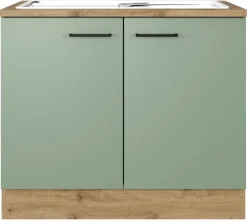 Spülenschrank Cara grün B/H/T: ca. 100x85x60 cm