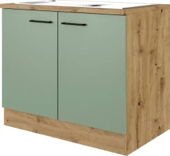 Spülenschrank Cara grün B/H/T: ca. 100x85x60 cm