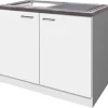Spülenschrank Lucca weiß matt B/H/T: ca. 100x85x60 cm