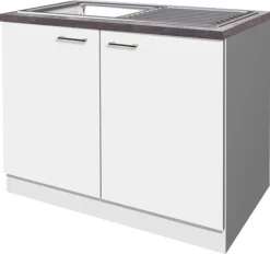 Spülenschrank Lucca weiß matt B/H/T: ca. 100x85x60 cm