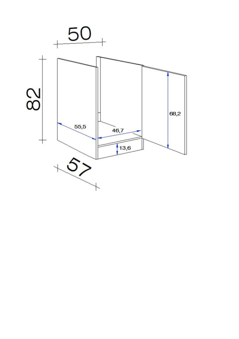 Spülenschrank Morena grau matt B/H/T: ca. 50x82x57 cm