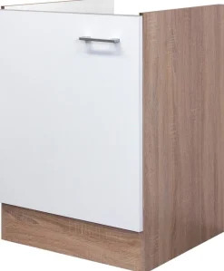 Spülenschrank Samoa weiß Eiche Nachbildung B/H/T: ca. 50x82x57 cm