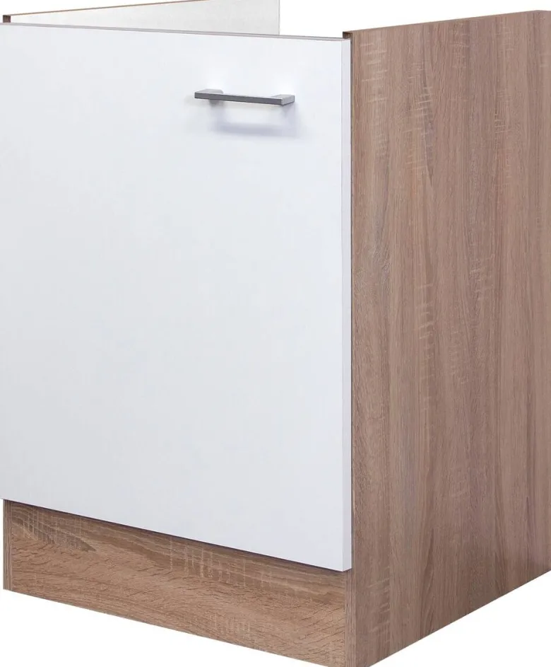 Spülenschrank Samoa weiß Eiche Nachbildung B/H/T: ca. 50x82x57 cm