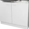 Spülenschrank weiß matt B/H/T: ca. 100x85x60 cm