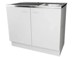 Spülenschrank weiß matt B/H/T: ca. 100x85x60 cm