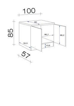 Spülenschrank Wito weiß B/H/T: ca. 100x85x60 cm