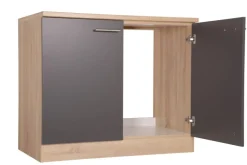 Spülenunterschrank Merle grau B/H/T: ca. 100x85x60 cm