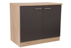 Spülenunterschrank Merle grau B/H/T: ca. 100x85x60 cm