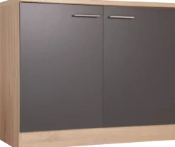 Spülenunterschrank Merle grau B/H/T: ca. 100x85x60 cm