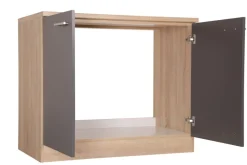 Spülenunterschrank Merle grau B/H/T: ca. 100x85x60 cm