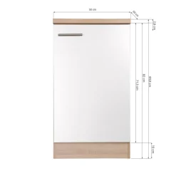 Spülenunterschrank Merle grau B/H/T: ca. 50x85x60 cm