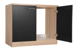 Spülenunterschrank Merle schwarz B/H/T: ca. 100x85x60 cm