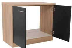 Spülenunterschrank Merle schwarz B/H/T: ca. 100x85x60 cm