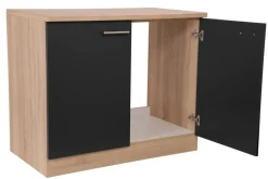 Spülenunterschrank Merle schwarz B/H/T: ca. 100x85x60 cm
