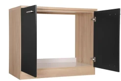 Spülenunterschrank Merle schwarz B/H/T: ca. 100x85x60 cm