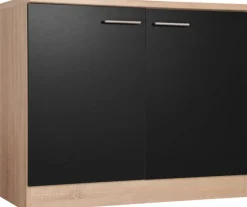 Spülenunterschrank Merle schwarz B/H/T: ca. 100x85x60 cm