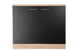 Spülenunterschrank Merle schwarz B/H/T: ca. 100x85x60 cm