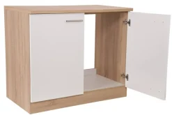 Spülenunterschrank Merle weiß B/H/T: ca. 100x85x60 cm
