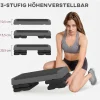 SPORTNOW Aerobic-Stepper grau B/H/L: ca. 36x20,5x77 cm