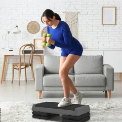 SPORTNOW Aerobic-Stepper grau B/H/L: ca. 36x20,5x77 cm