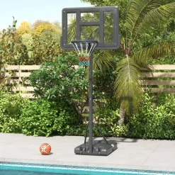 SPORTNOW Basketballkorb schwarz B/H/L: ca. 60x90x370 cm