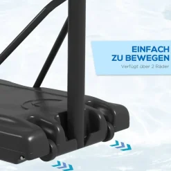 SPORTNOW Basketballkorb schwarz B/H/L: ca. 60x90x370 cm