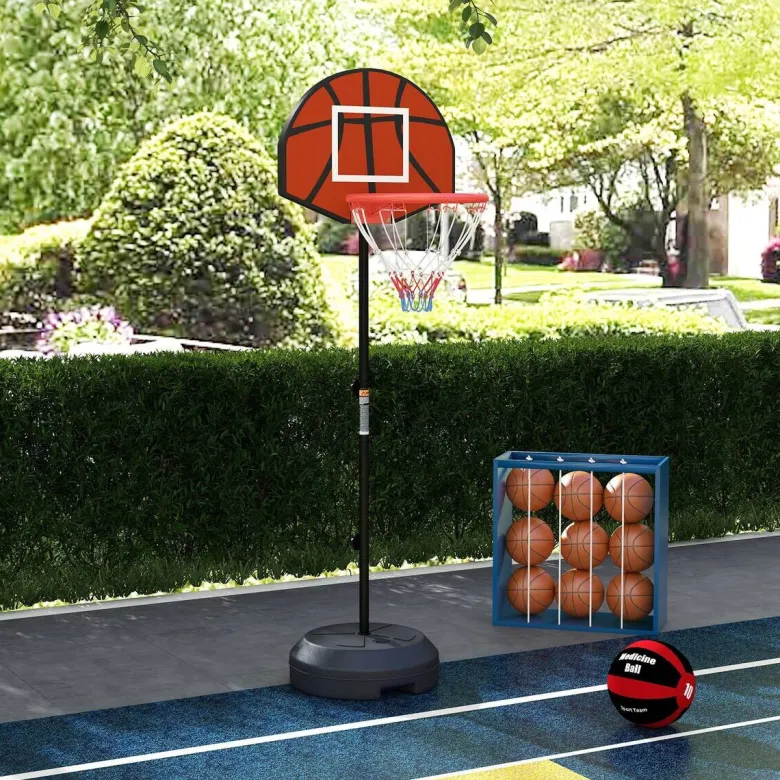 SPORTNOW Basketballständer braun Stahl B/H/L: ca. 38x179x38 cm