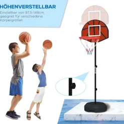 SPORTNOW Basketballständer braun Stahl B/H/L: ca. 38x179x38 cm