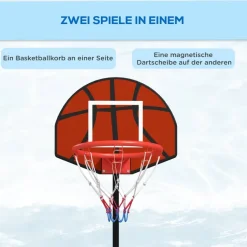 SPORTNOW Basketballständer braun Stahl B/H/L: ca. 38x179x38 cm