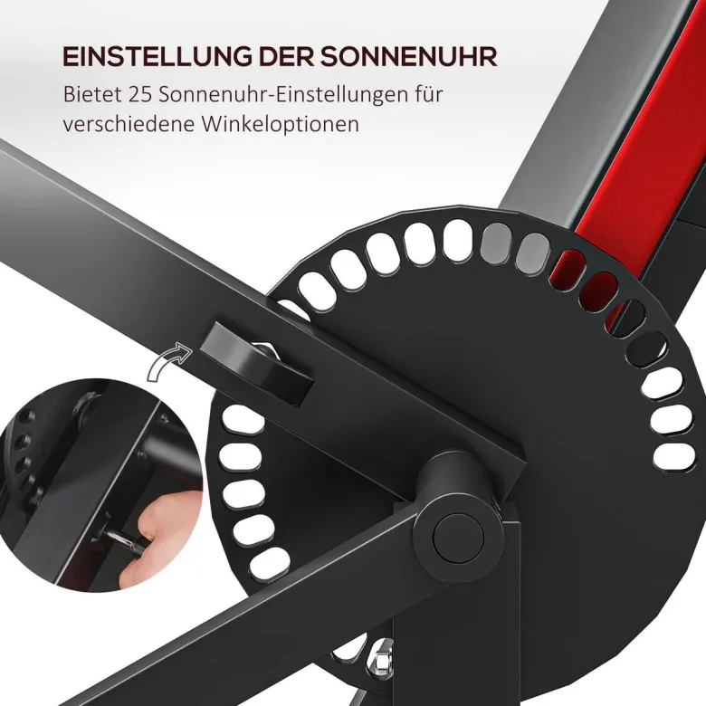 SPORTNOW Beinstrecker schwarz Kunstleder B/H/L: ca. 95x80x105 cm