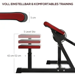 SPORTNOW Beinstrecker schwarz Kunstleder B/H/L: ca. 95x80x105 cm
