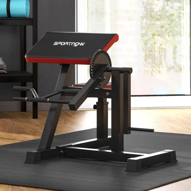 SPORTNOW Beinstrecker schwarz Kunstleder B/H/L: ca. 95x80x105 cm