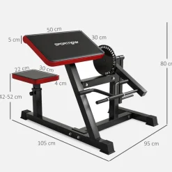 SPORTNOW Beinstrecker schwarz Kunstleder B/H/L: ca. 95x80x105 cm