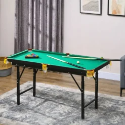 SPORTNOW Billardtisch grün Stahl B/H/L: ca. 63x75x140 cm