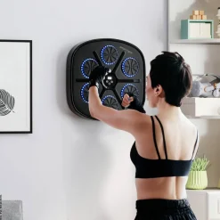 SPORTNOW Boxmaschine + Musik schwarz Kunstleder B/H/L: ca. 44,6x7,5x41,8 cm