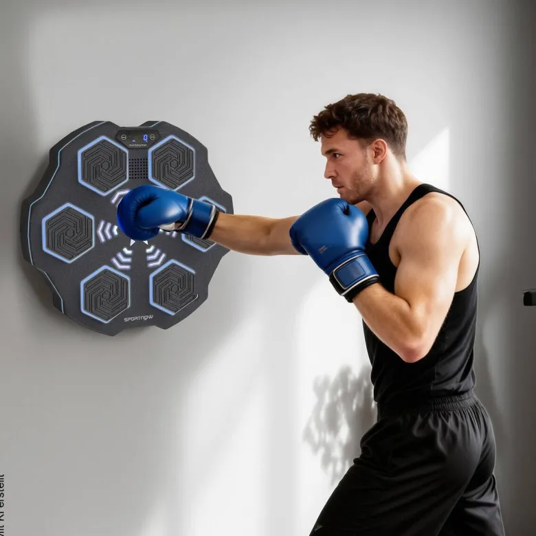 SPORTNOW Boxmaschine + Musik schwarz Kunststoff B/H/L: ca. 44x8x44 cm