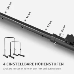 SPORTNOW Dip Station schwarz Stahl B/H/L: ca. 50x100x70 cm