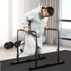 SPORTNOW Dip Station schwarz Stahl B/H/L: ca. 50x100x70 cm