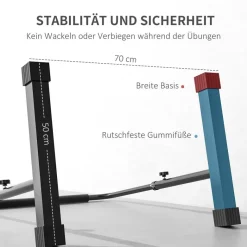 SPORTNOW Dip Station schwarz Stahl B/H/L: ca. 50x100x70 cm